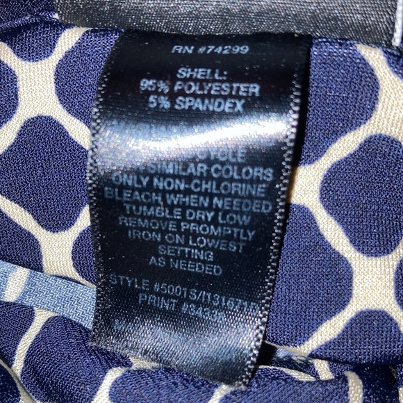 EN FOCUS STUDIO Women’s Dress Dark Blue Tan Patterned. Size 4 - Picture 10 of 12